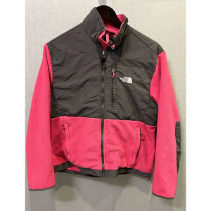 North Face Denali Pink Gray Fleece Soft Shell Size L